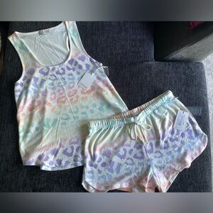 P.J. Salvage Leopard Print Pajama/loungewear Set Med. New w/tags